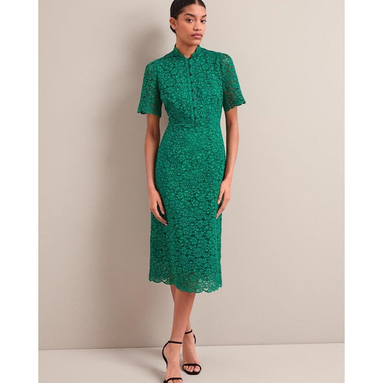 Young Ideas/Henmores - Jessica Lace Midi Dress - Emerald Green - 8