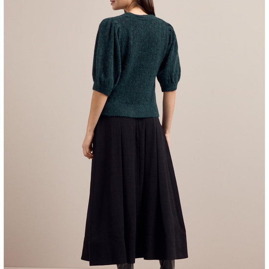 Young Ideas/Henmores - Jolie Alpaca Blend Puff Sleeve Jumper - Green - XS