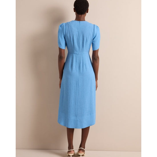 Young Ideas/Henmores - Sophie Pleat Detail Tulip Dress - Blue - 8