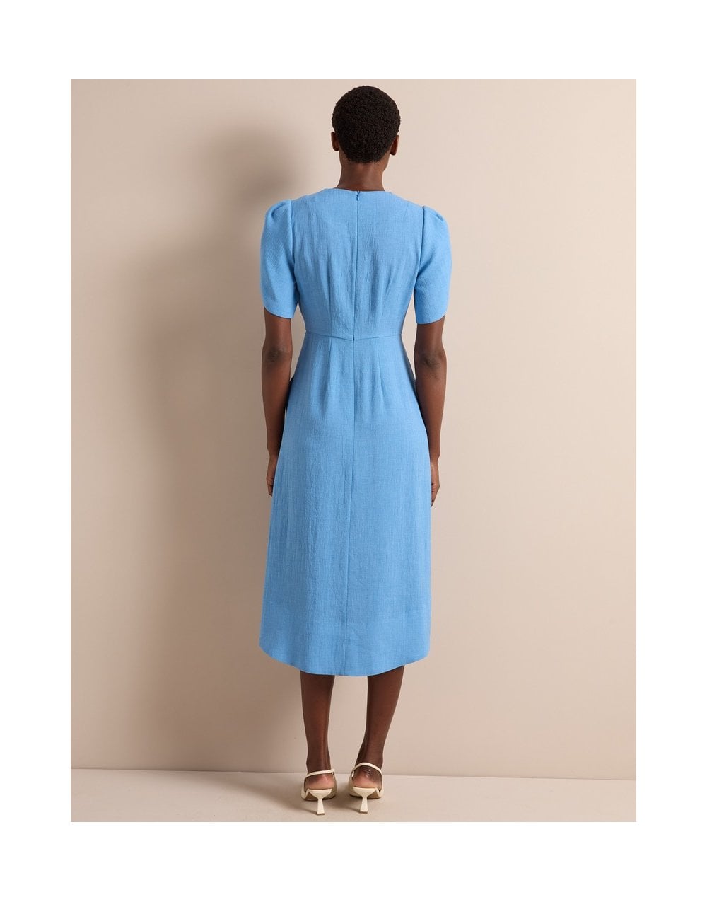 Young Ideas/Henmores - Sophie Pleat Detail Tulip Dress - Blue - 8