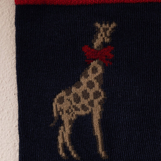 Young Ideas & Henmores -Festive Giraffes Bauble Socks -Navy -OS
