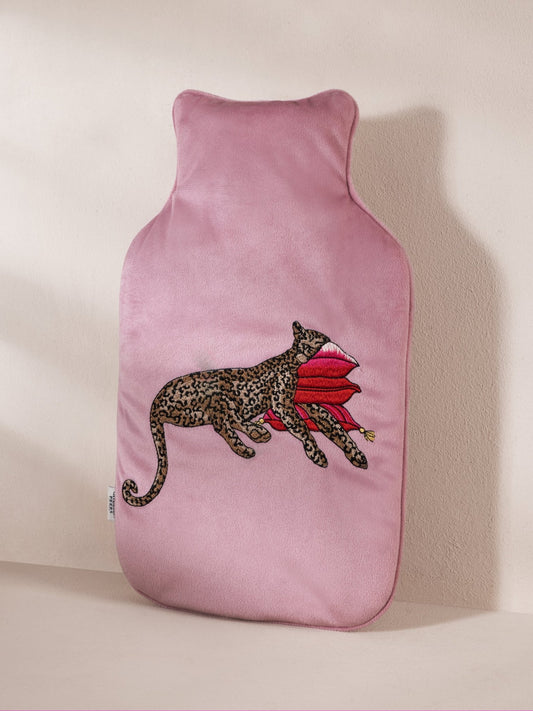 Young Ideas & Henmores -Hot Water Bottle Cover -Sleep Leopard Camel -OS