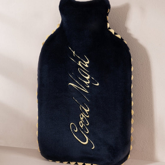 Young Ideas & Henmores -Hot Water Bottle Cover -Good Night Navy -OS