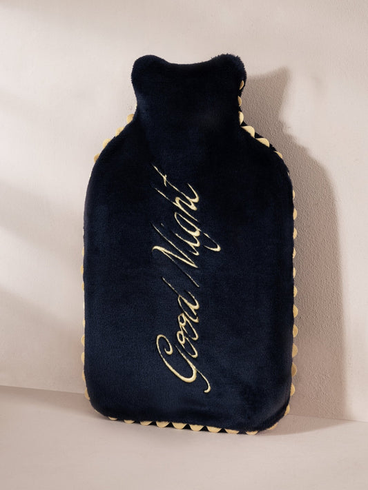 Young Ideas & Henmores -Hot Water Bottle Cover -Good Night Navy -OS