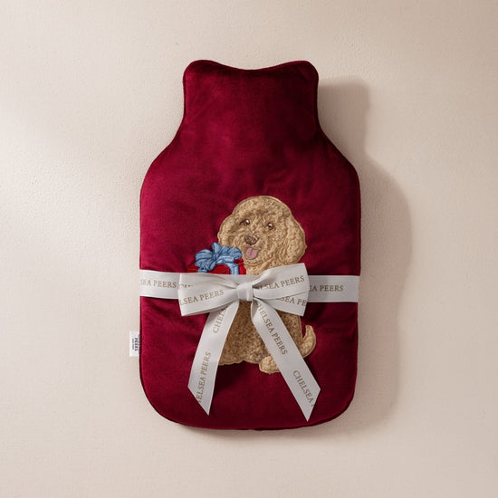 Young Ideas & Henmores -Hot Water Bottle Cover -Red Check Chip -OS
