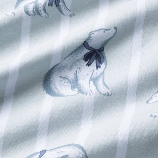 Young Ideas & Henmores -Organic Cotton Polar Bear Long Pyjama Set -White -8