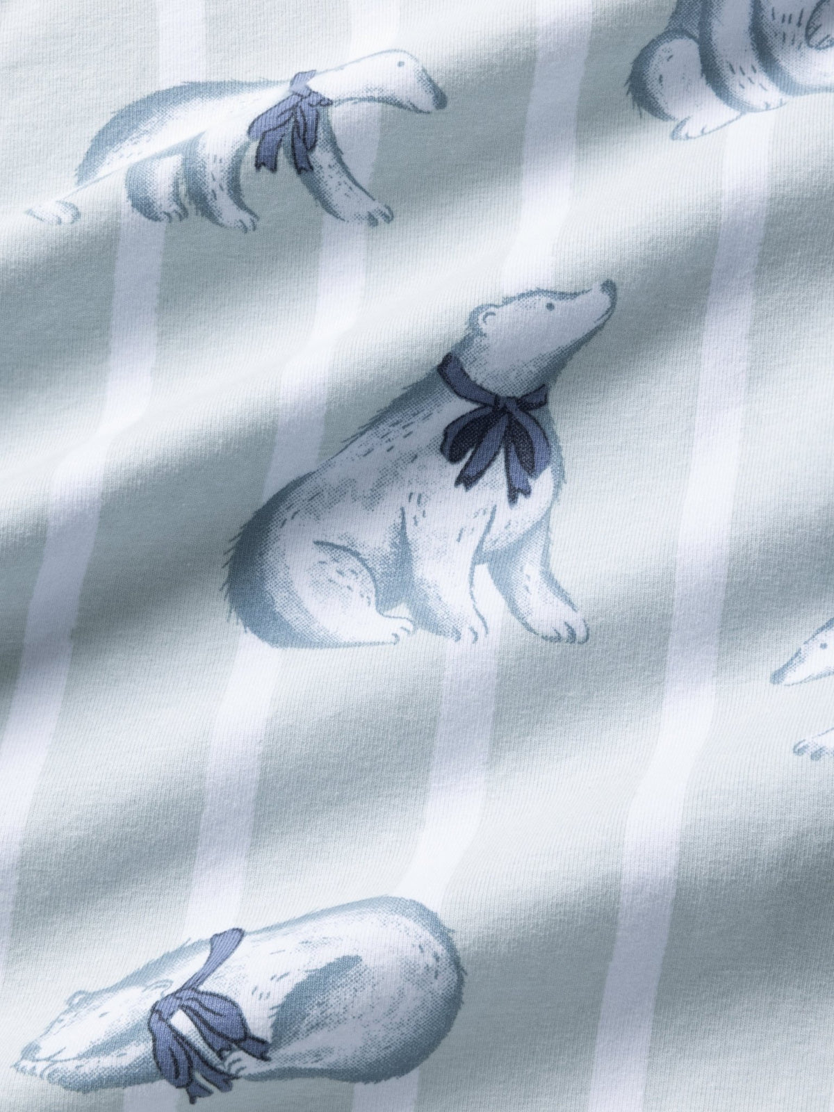 Young Ideas & Henmores -Organic Cotton Polar Bear Long Pyjama Set -White -8