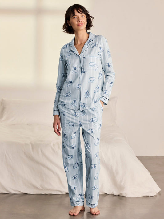 Young Ideas & Henmores -Organic Cotton Polar Bear Long Pyjama Set -White -8