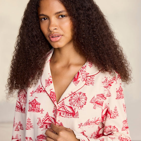Young Ideas & Henmores -Organic Cotton Ruffle Toile Long Pyjama Set -Off White -8