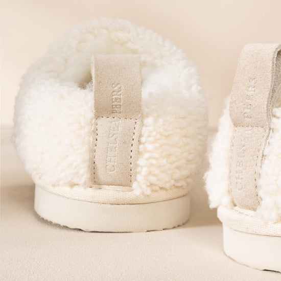 Young Ideas & Henmores -Plain Slippers -Off White -S