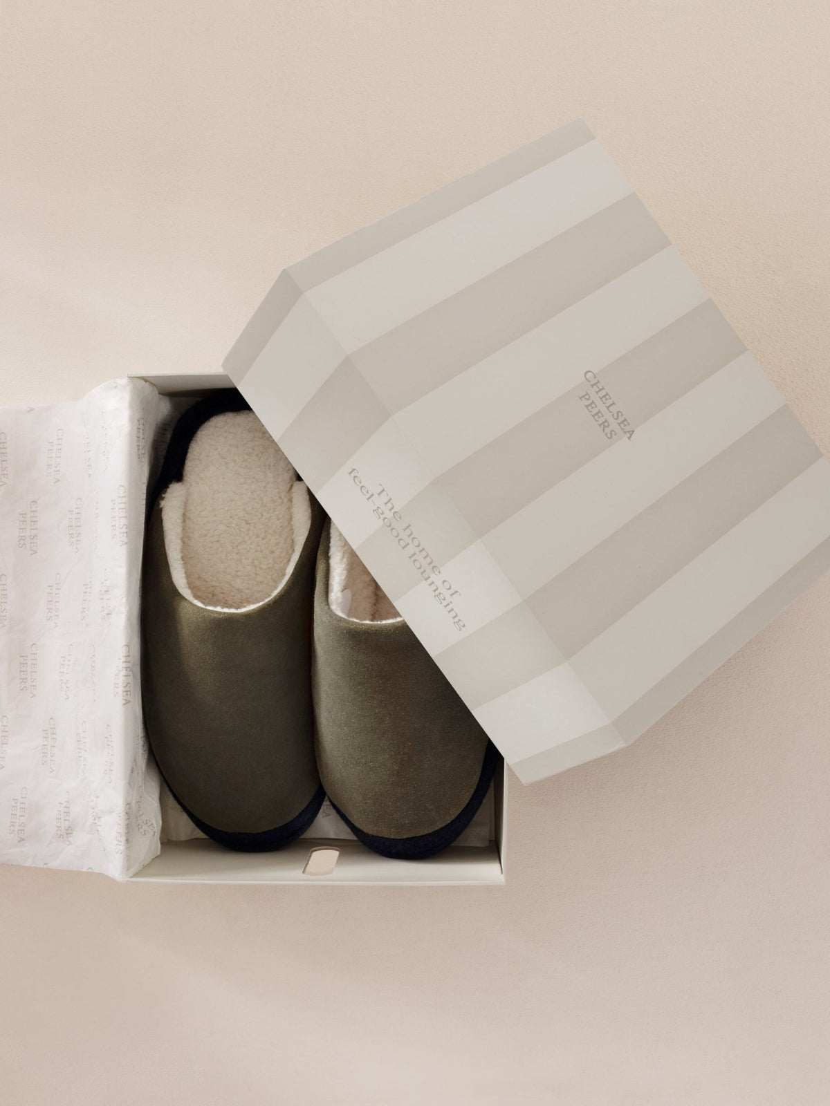 Young Ideas & Henmores -Plain Slippers -Khaki -S