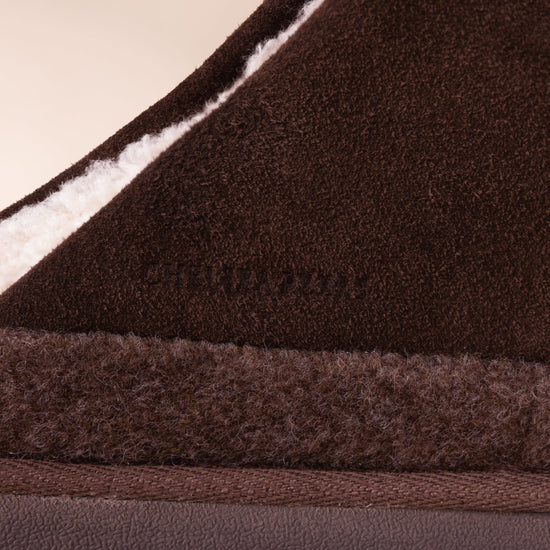 Young Ideas & Henmores -Plain Slippers -Dark Brown -S