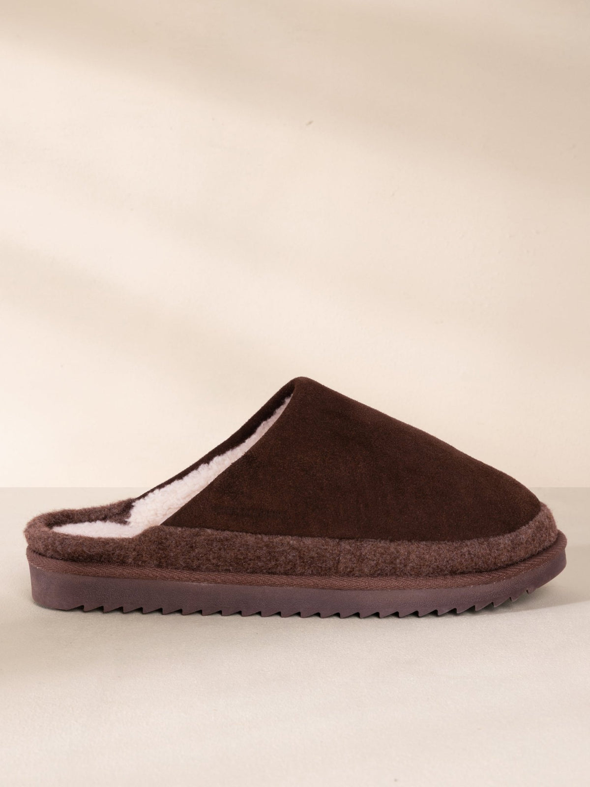 Young Ideas & Henmores -Plain Slippers -Dark Brown -S