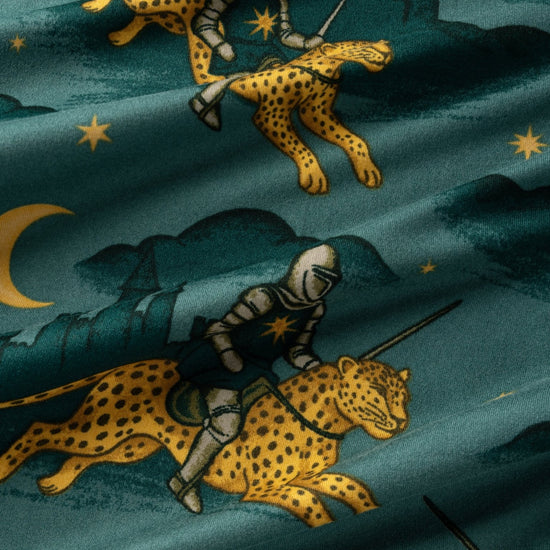 Young Ideas & Henmores -Riding Knight Long Pyjama Set -Turquoise -M