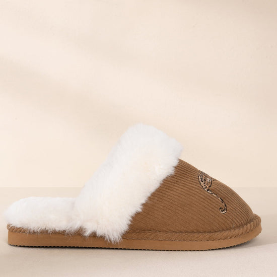 Young Ideas & Henmores -Sleeping Leopard Slippers -Brown -S