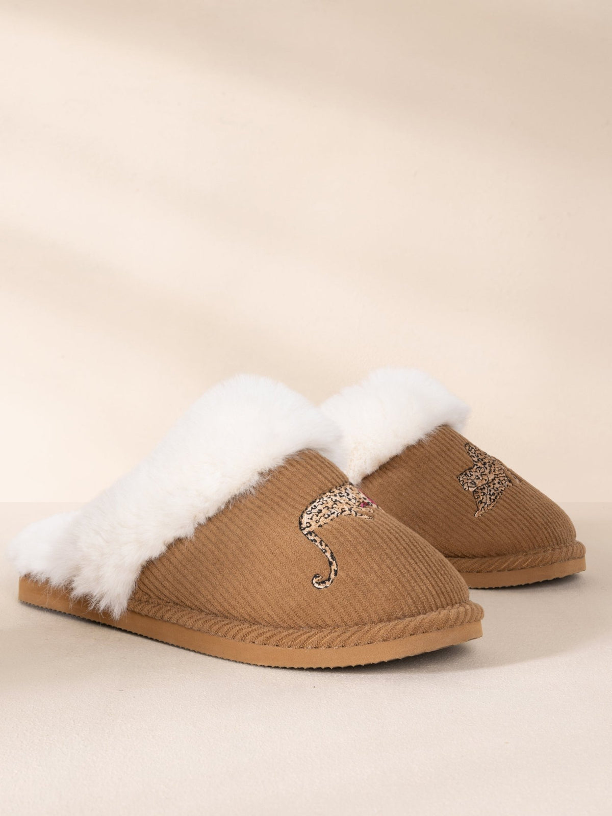Young Ideas & Henmores -Sleeping Leopard Slippers -Brown -S