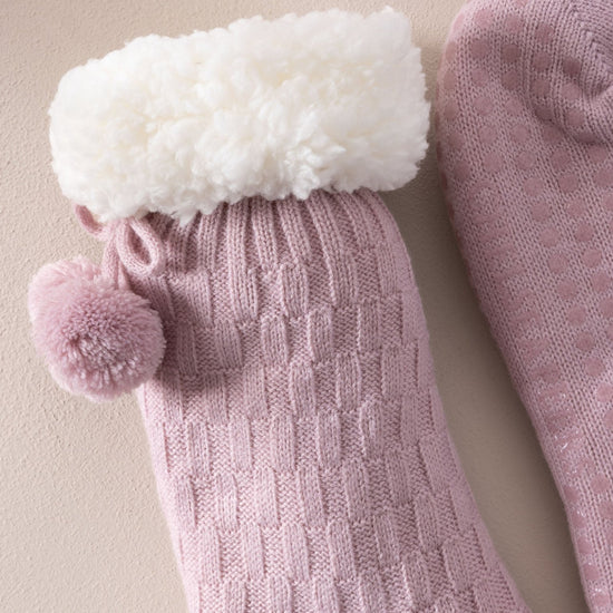 Young Ideas & Henmores -Slipper Socks -Plain Pink -OS
