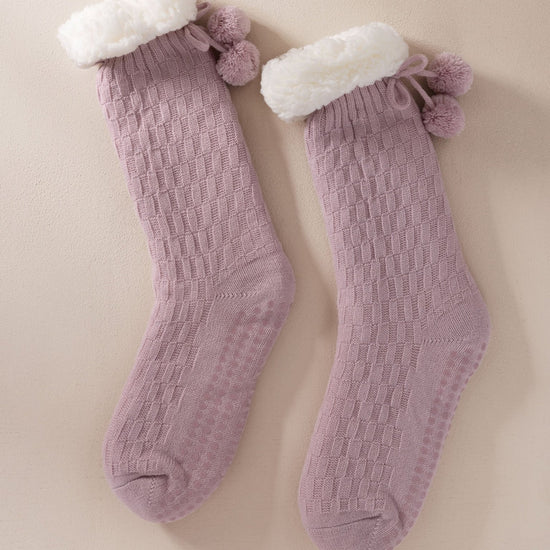 Young Ideas & Henmores -Slipper Socks -Plain Pink -OS