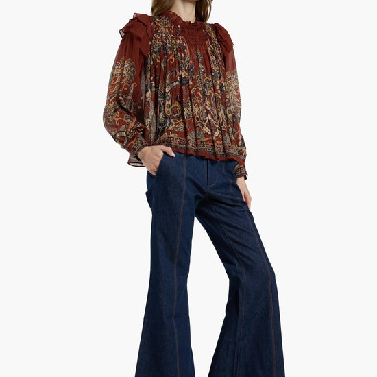 Young Ideas & Henmores -Alicia Top -Montara Rust -XS