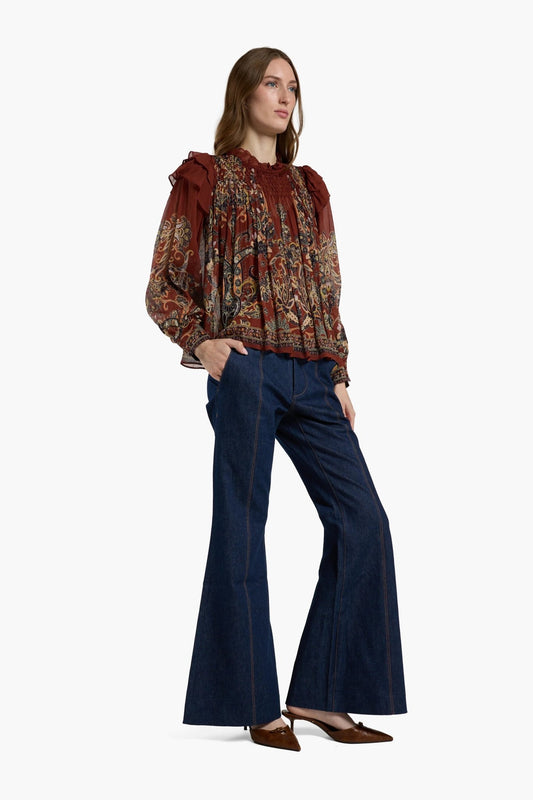 Young Ideas & Henmores -Alicia Top -Montara Rust -XS