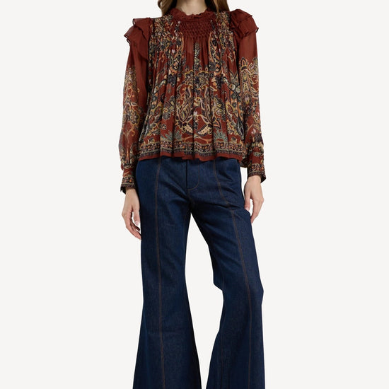 Young Ideas & Henmores -Alicia Top -Montara Rust -XS