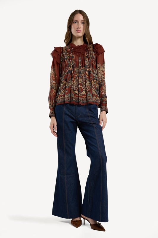 Young Ideas & Henmores -Alicia Top -Montara Rust -XS