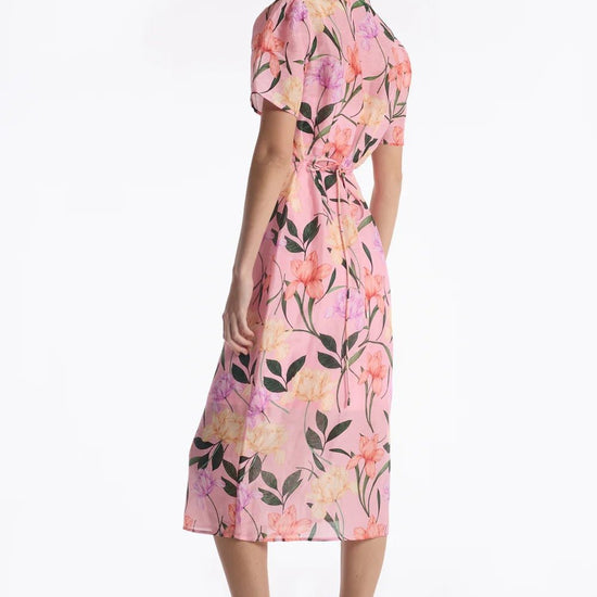 Young Ideas & Henmores - Cecile Button Down Jardin Midi Dress - Jardin Pink - 10