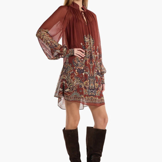 Young Ideas & Henmores -Hilda Dress -Montara Rust -XS