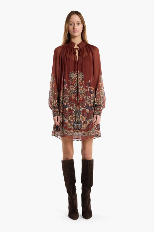 Young Ideas & Henmores -Hilda Dress -Montara Rust -XS
