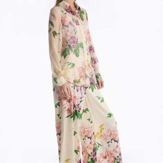 Young Ideas & Henmores - Klein Floral Tranquility Shirt - Ivory Tranquility - 8