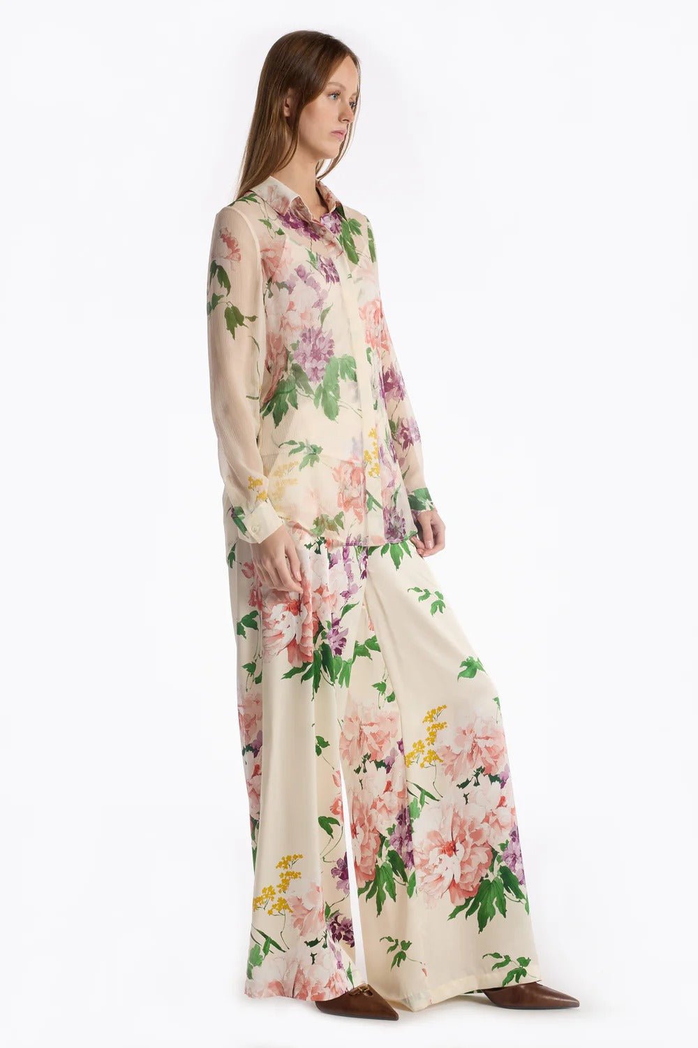 Young Ideas & Henmores - Klein Floral Tranquility Shirt - Ivory Tranquility - 8