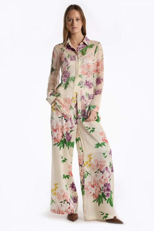 Young Ideas & Henmores - Klein Floral Tranquility Shirt - Ivory Tranquility - 8