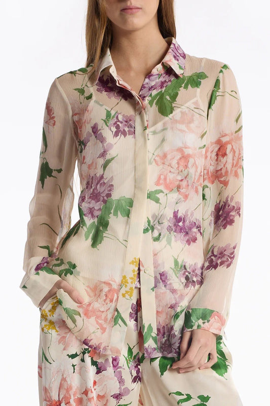 Young Ideas & Henmores - Klein Floral Tranquility Shirt - Ivory Tranquility - 8