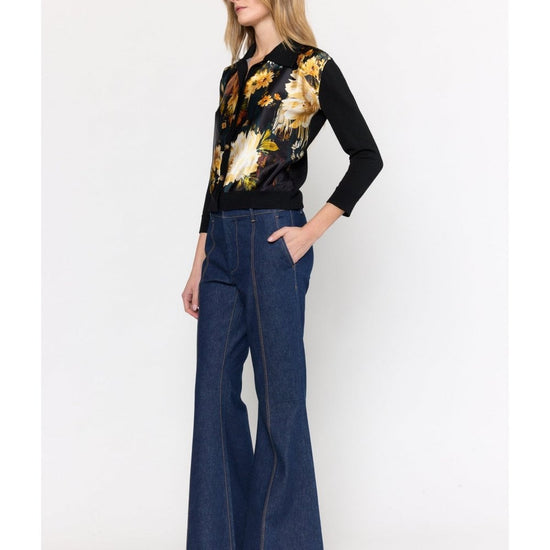 Young Ideas/Henmores - Sellia Silk Wool Cardigan - Amber Glow - S