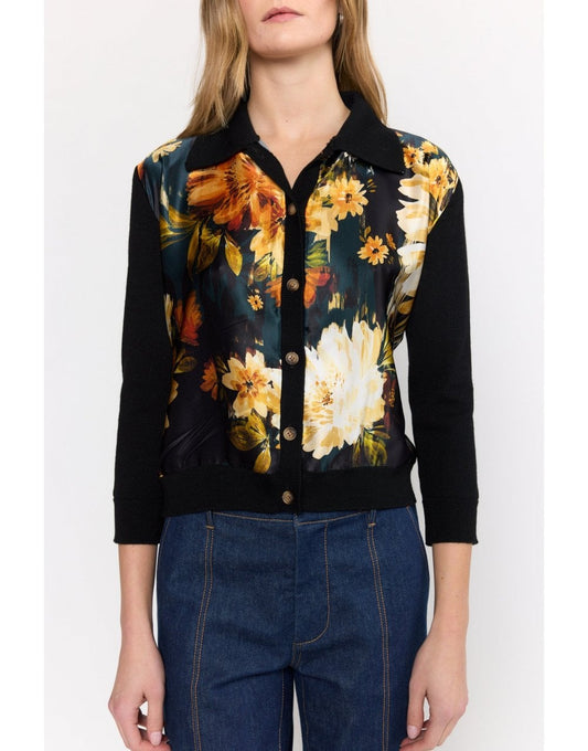 Young Ideas/Henmores - Sellia Silk Wool Cardigan - Amber Glow - S