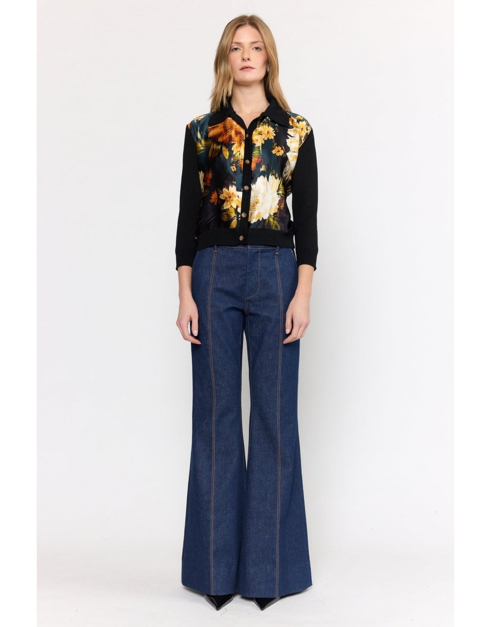 Young Ideas/Henmores - Sellia Silk Wool Cardigan - Amber Glow - S