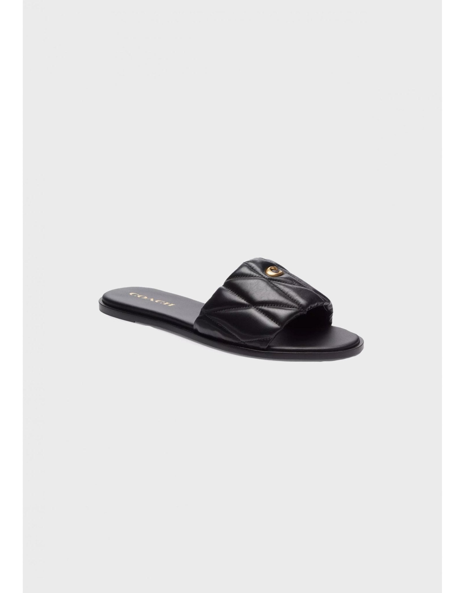 Young Ideas/Henmores - Holly Quilted Leather Sandal - Black - 4