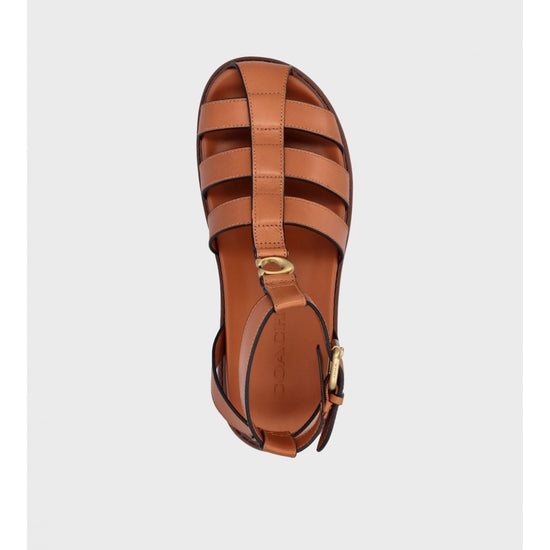 Young Ideas/Henmores - Leah Leather Fisherman Sandal - Cognac - 4