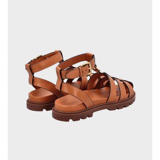 Young Ideas/Henmores - Leah Leather Fisherman Sandal - Cognac - 4
