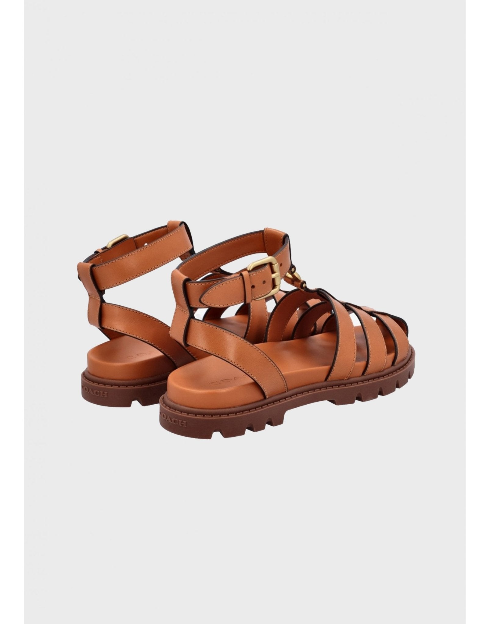 Young Ideas/Henmores - Leah Leather Fisherman Sandal - Cognac - 4