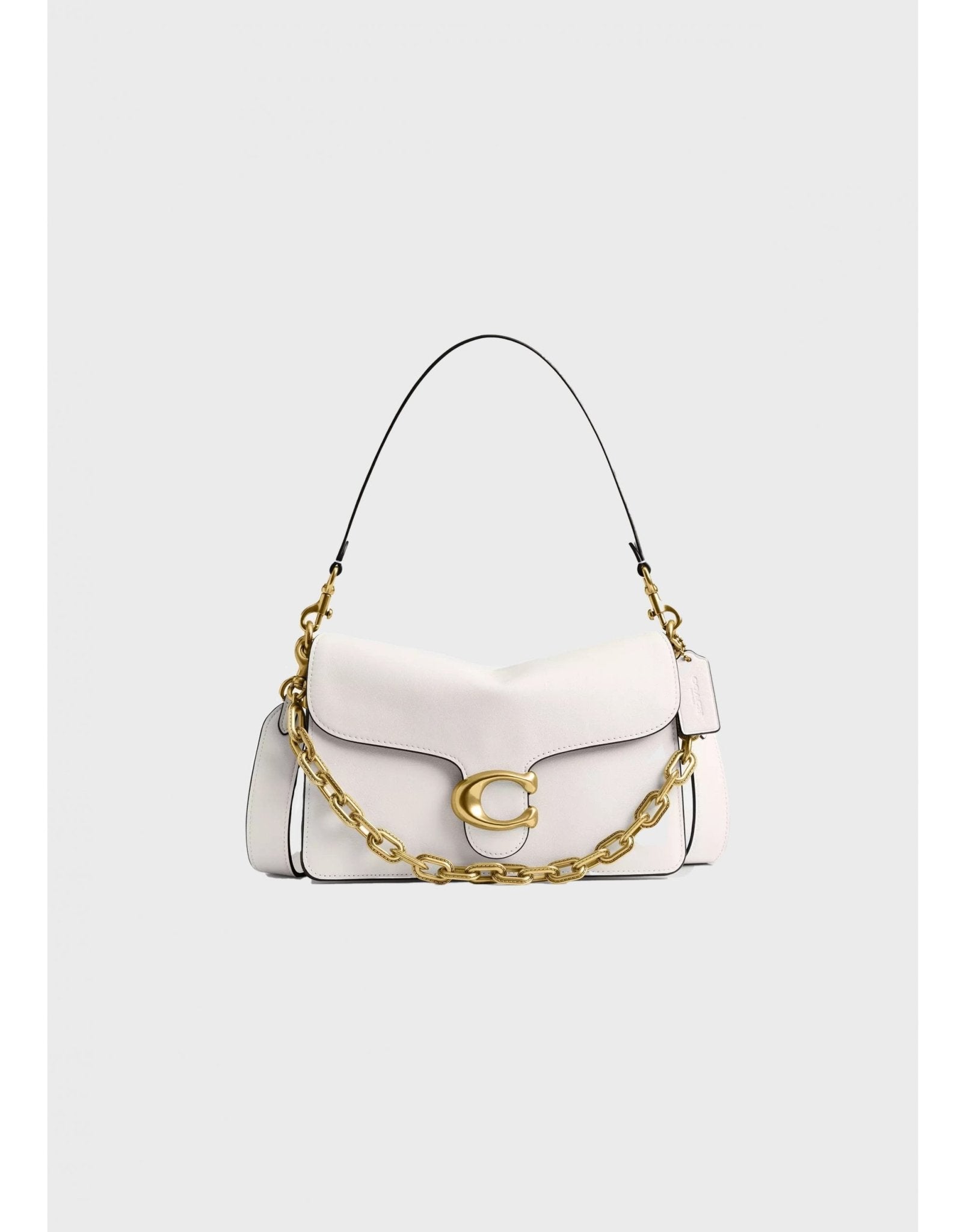 Young Ideas/Henmores - Leather Tabby Chained Shoulder Bag - Black - OS