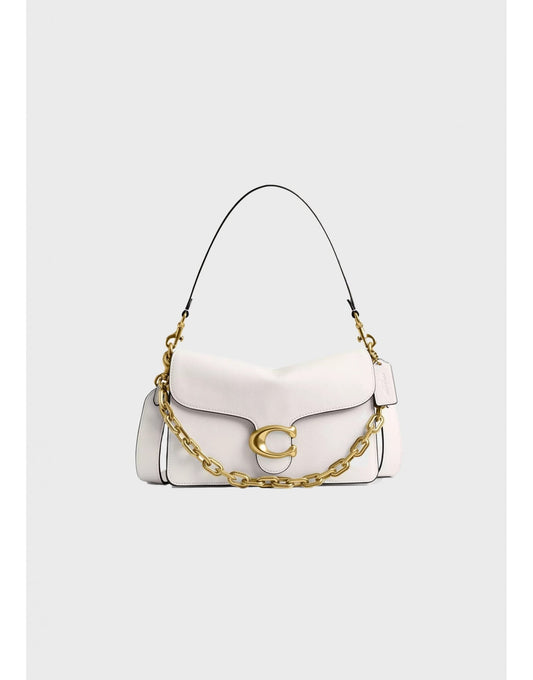 Young Ideas/Henmores - Leather Tabby Chained Shoulder Bag - Black - OS