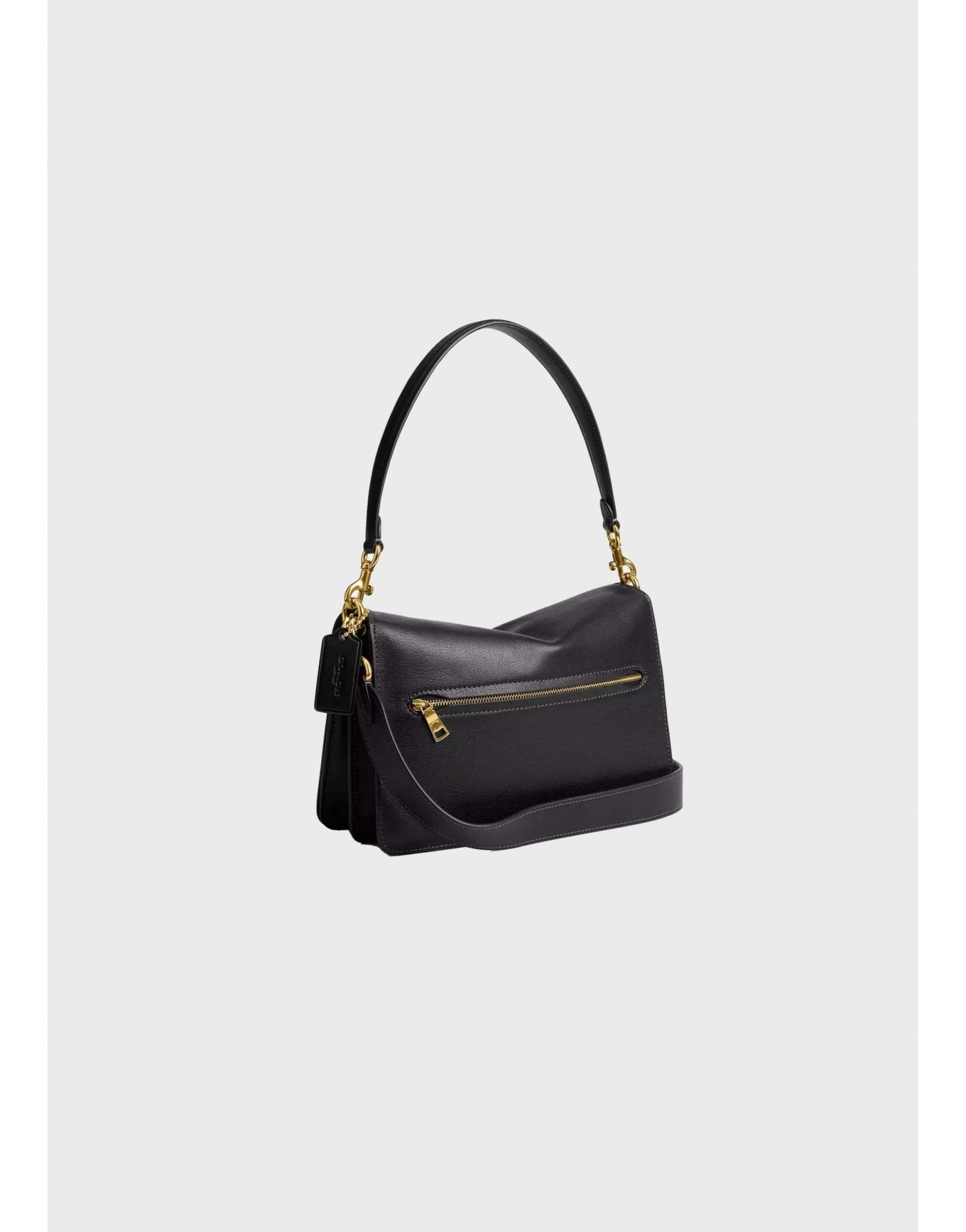 Young Ideas/Henmores - Leather Tabby Chained Shoulder Bag - Black - OS