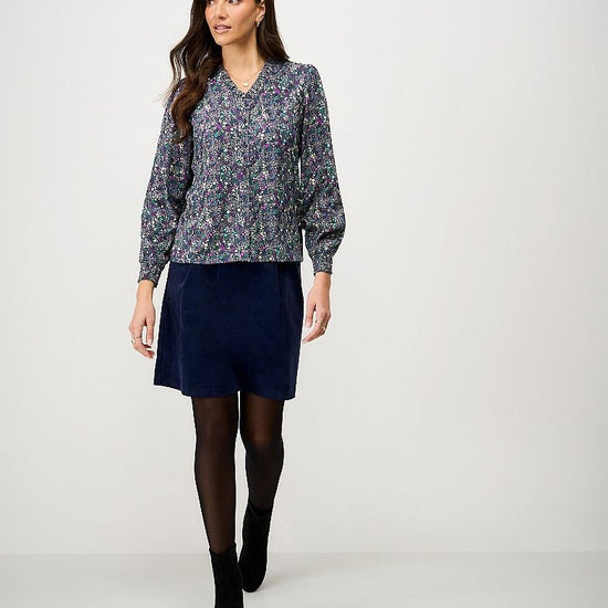 Young Ideas & Henmores - Celeste Frill Neck Blouse - Meadow - 8