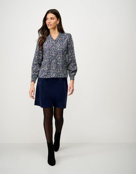 Young Ideas & Henmores - Celeste Frill Neck Blouse - Meadow - 8