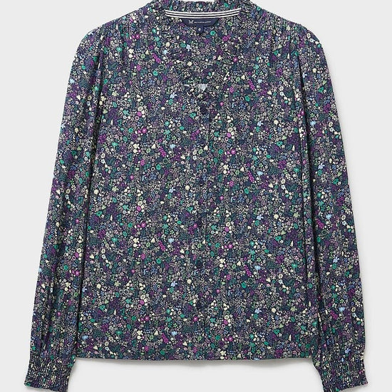 Young Ideas & Henmores - Celeste Frill Neck Blouse - Meadow - 8