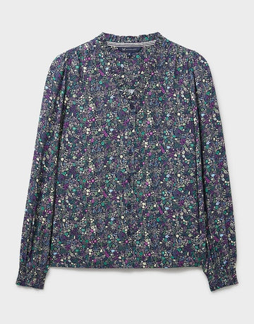 Young Ideas & Henmores - Celeste Frill Neck Blouse - Meadow - 8