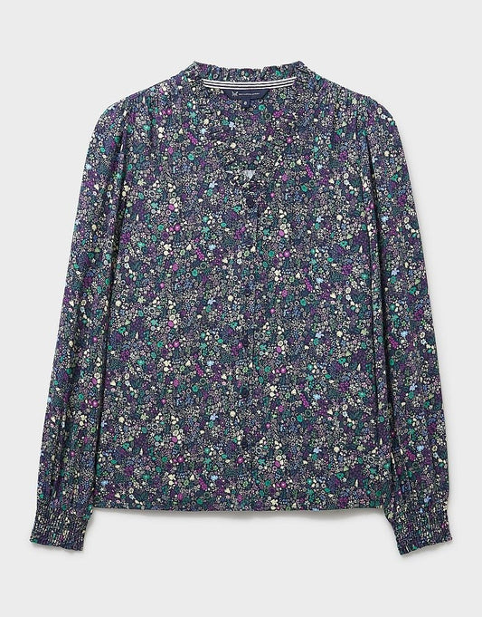 Young Ideas & Henmores - Celeste Frill Neck Blouse - Meadow - 8