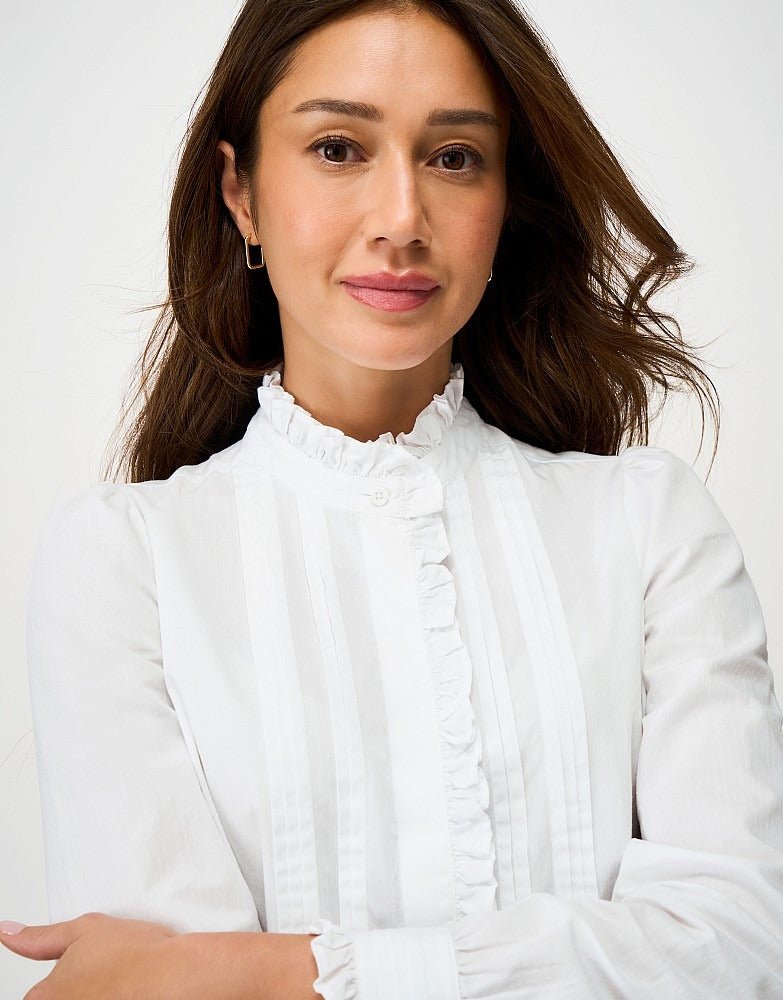 Young Ideas & Henmores - Emilia Frill Blouse - White - 8
