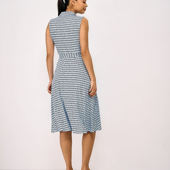 Young Ideas & Henmores - Emma Sleeveless Jersey Shirt Dress - Blue Wave Glo - 8